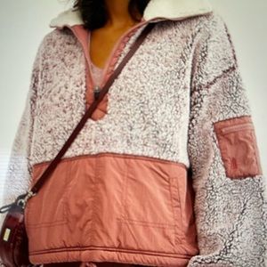 Free People Movement BFF Fleece Pullover half zip size Large